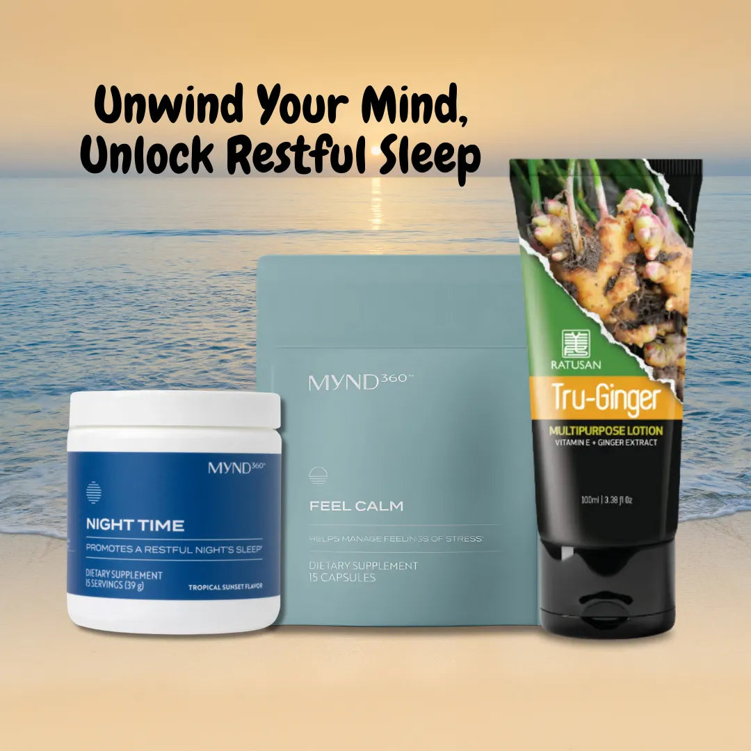 Singapore NuSkin MYND360 Night Time & Feel Calm Combined with Ratusan Tru-Ginger